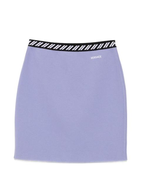 VERSACE cotton knit mini skirt