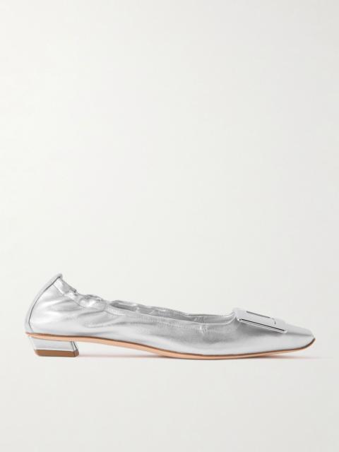 Roger Vivier Belle Vivier 25 embellished metallic ballet flats Silver