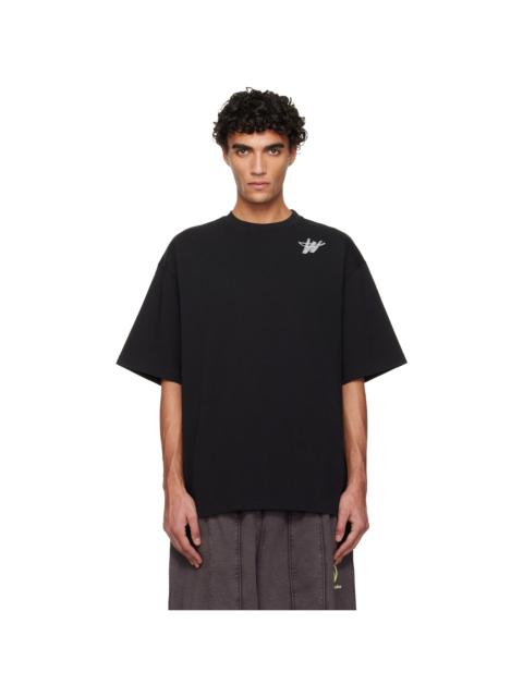 We11done Black 'WD' Logo T-shirt