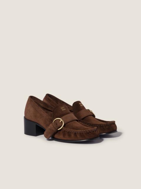 Miu Miu Suede loafers with buckle
