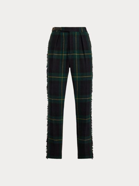 Polo Ralph Lauren Leather-Trim Plaid Tweed Suit Trouser