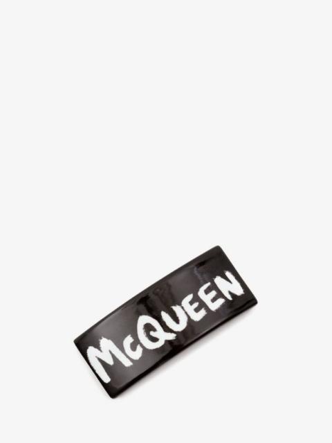 Alexander McQueen Mcqueen Graffiti Sneaker Charm in Black/white