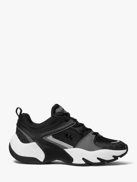 MICHAEL KORS Chase Mixed-Media Trainer