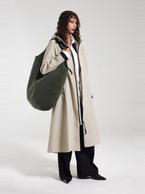 Stutterheim Mosebacke Long Lightweight Zip Matte Raincoat Pelican