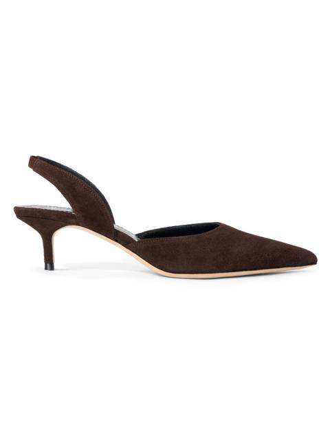 STAUD Women's Sebastian 55MM Suede Slingback Pumps - Espresso