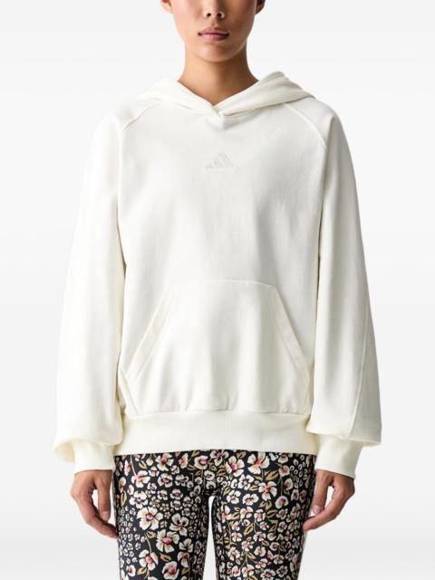 adidas embroidered-logo raglan-sleeve hoodie