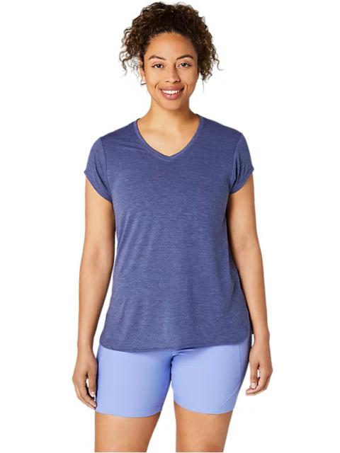 Asics WOMEN'S HEATHER VNECK TOP