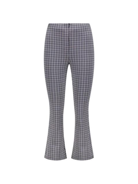 Theory checkered flared trousers