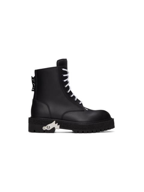 Off-White metallic-detail ankle boots