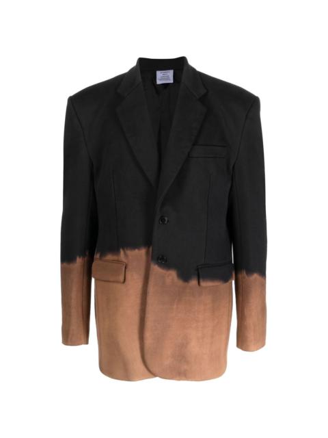 bleached single-breasted blazer