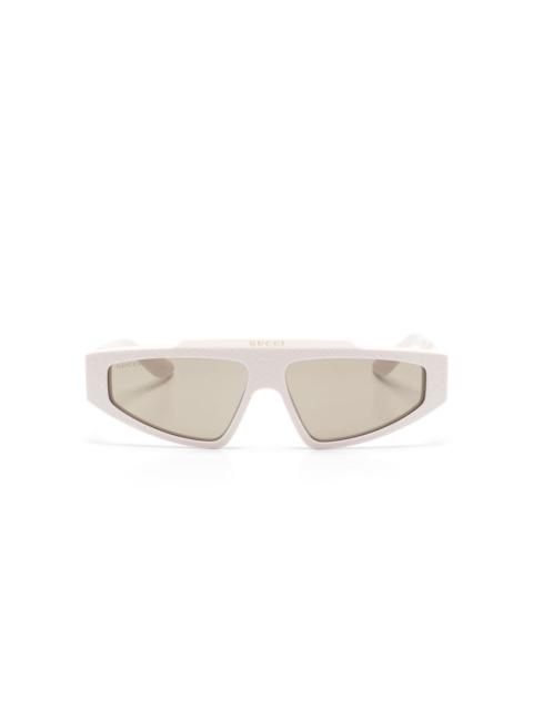 biker-style frame sunglasses