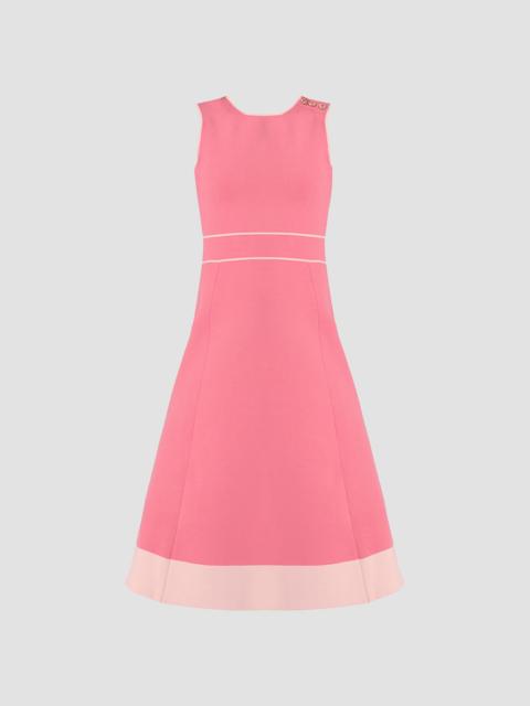 Shoshanna Women's Tiffany Button-Shoulder Midi Dress - Blush