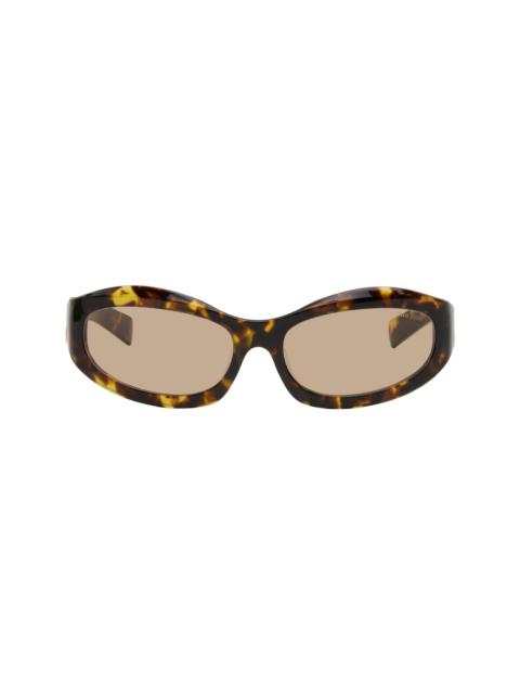 Miu Miu Brown Shield Sunglasses