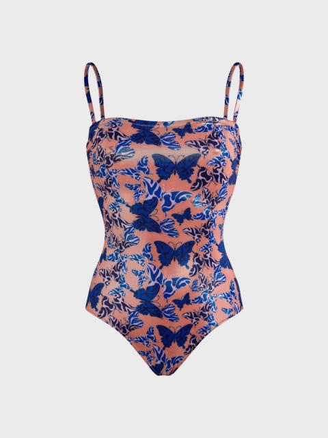 Vilebrequin Women Bustier One-piece Swimsuit Disco Butterflly