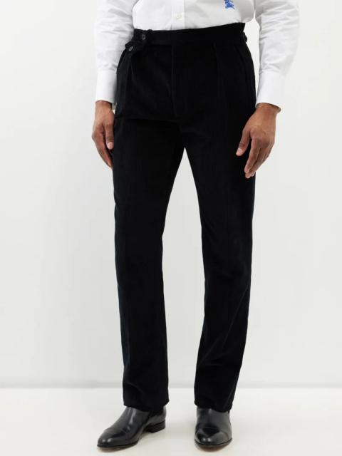 Ralph Lauren Gregory pleated cotton-corduroy suit trousers
