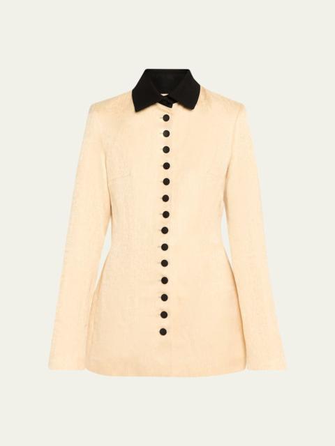 ROSIE ASSOULIN Row Row Row Your Buttons Jacquard Jacket