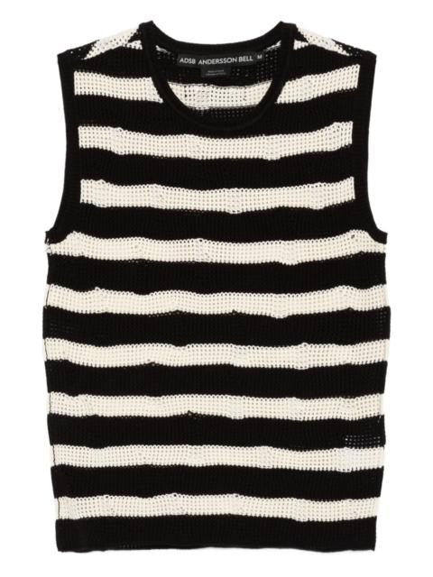 Andersson Bell striped net vest