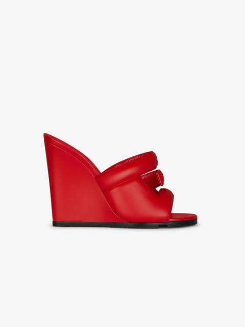 Givenchy G WEDGE SANDALS IN LEATHER