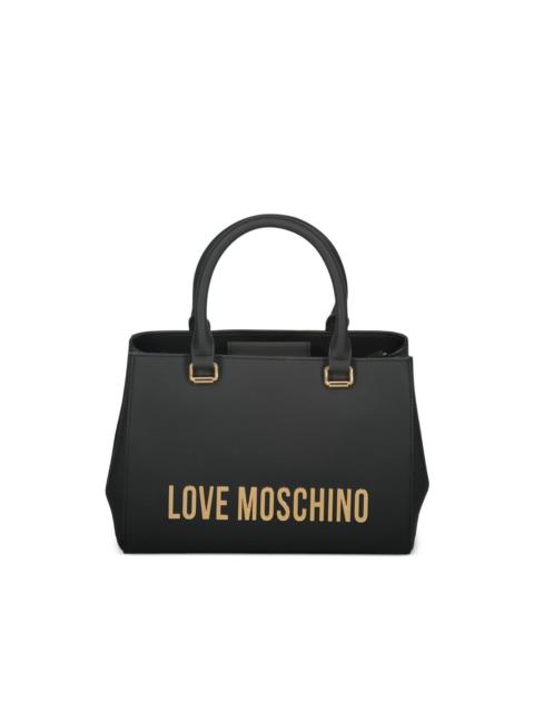 Moschino logo lettering rigid tote bag