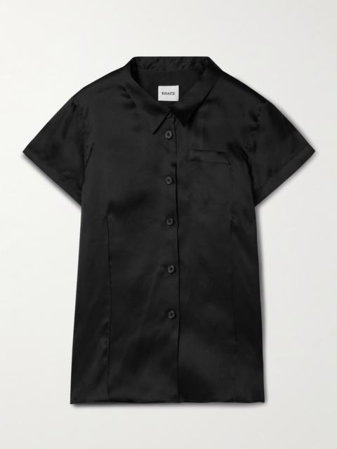 KHAITE Keefe Silk-organza Shirt