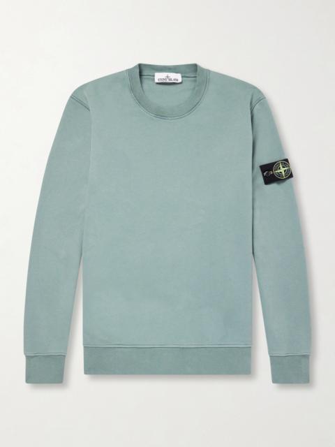 Stone Island Garment-Dyed Cotton-Fleece Sweatshirt