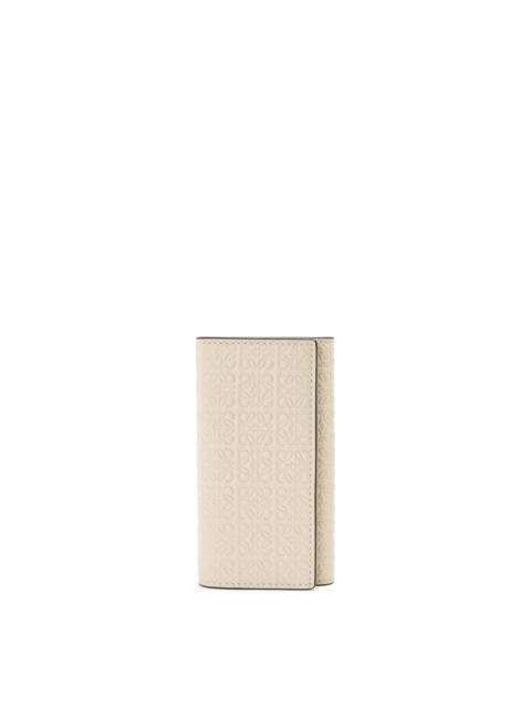 Loewe Repeat key case in embossed silk calfskin