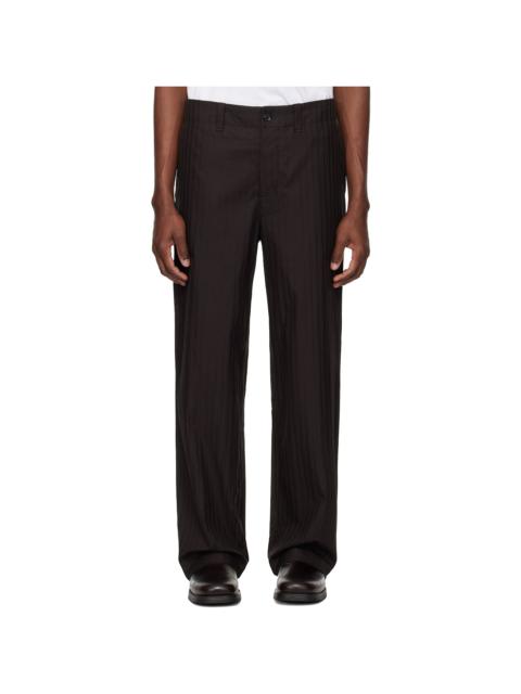 LACOSTE Brown Twill Trousers