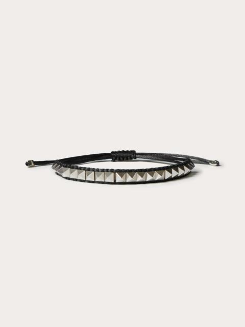 Valentino COTTON AND METAL VALENTINO COLOR SIGN BRACELET
