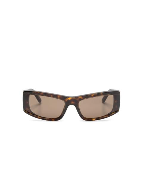 tortoiseshell-effect square-frame sunglasses