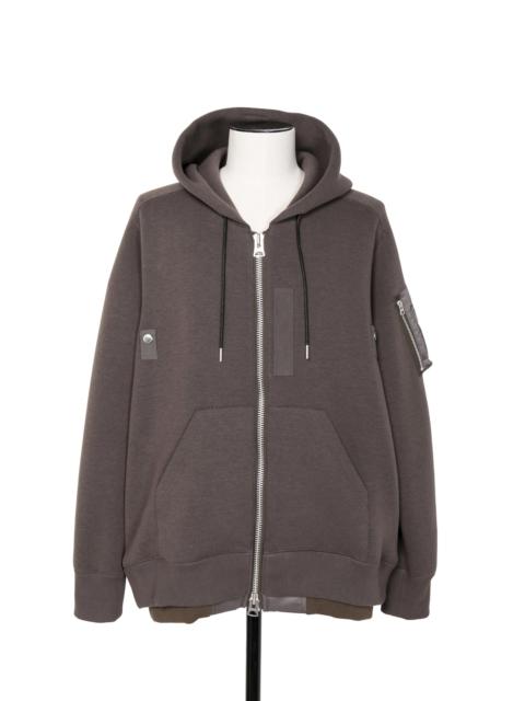 sacai Sponge Sweat x Nylon Twill Hoodie