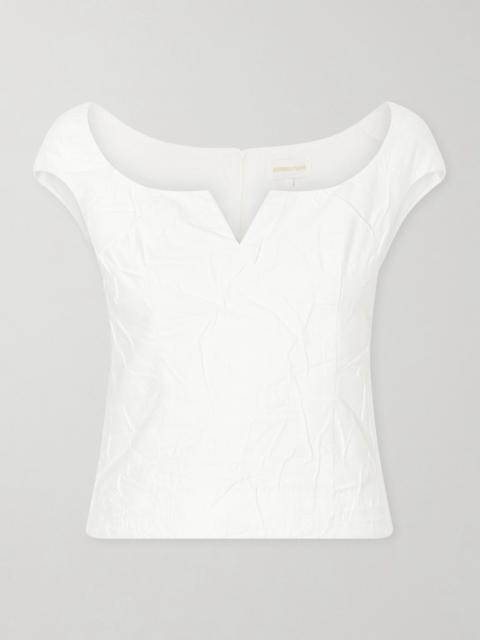 SHUSHU/TONG Crinkled Cotton-blend Top