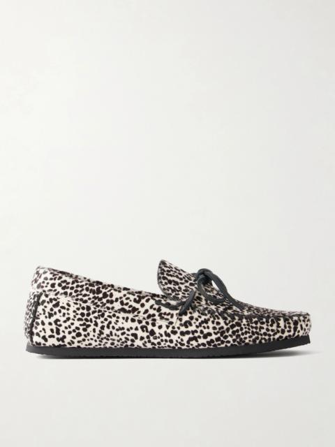 Isabel Marant Fitza Leopard-print Calf Hair Loafers