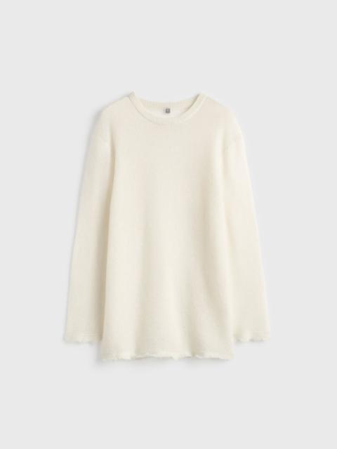 TOTEME Long open weave knit off-white