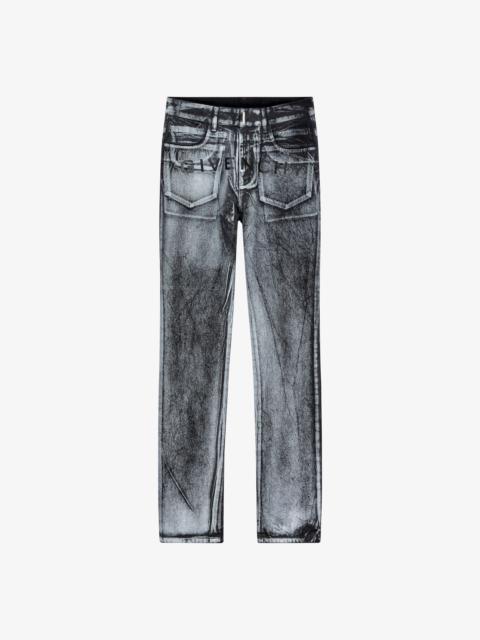 STRAIGHT FIT JEANS IN PAINTED DENIM