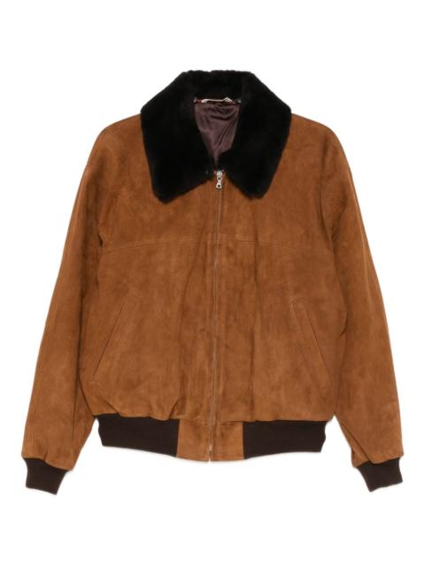 AURALEE suede zip-up jacket