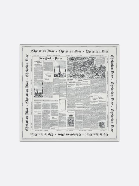 Dior Newspaper 90 Square Scarf