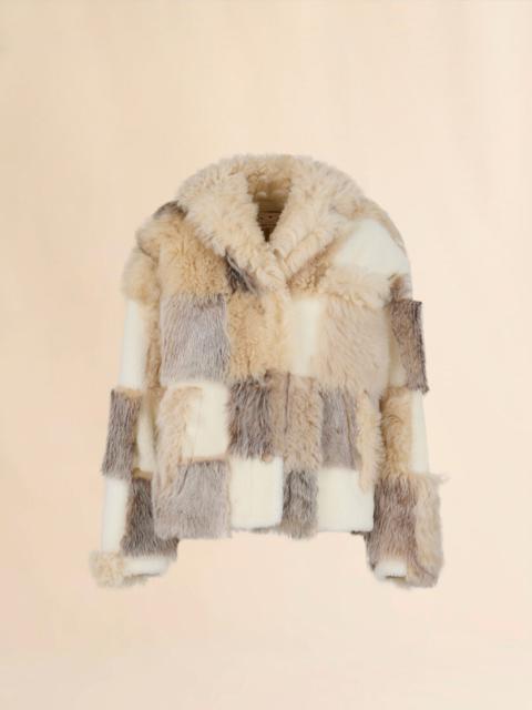 Marni CREAM MIXED SHEARLING JACKET
