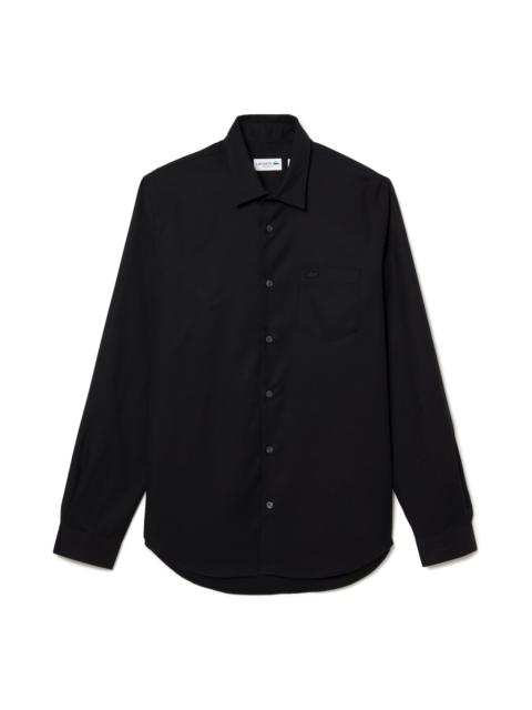 Regular Fit Solid Poplin Button-Up Shirt