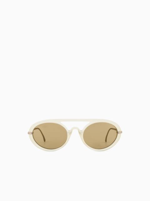 GIORGIO ARMANI MEN’S OVAL SUNGLASSES