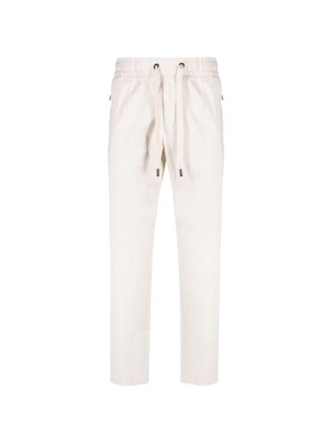 logo-plaque tapered-leg trousers