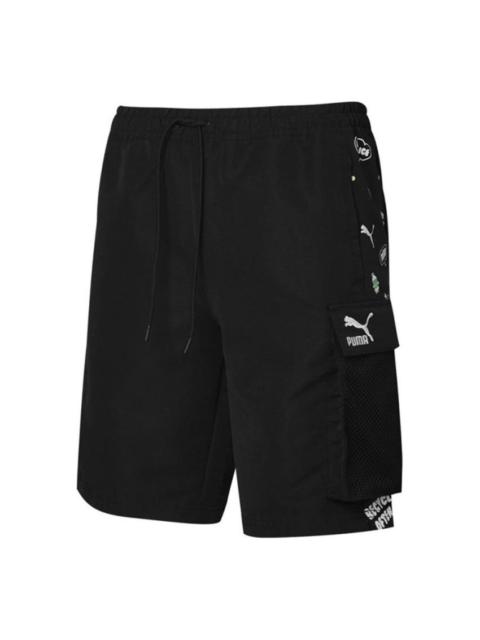 PUMA Awareness Cargo Woven Shorts 'Black White' 532038-01