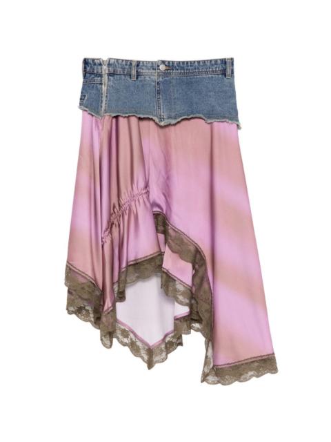 Andersson Bell denim lace midi skirt