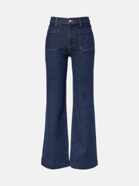 FRAME Refined high-rise wide-leg jeans