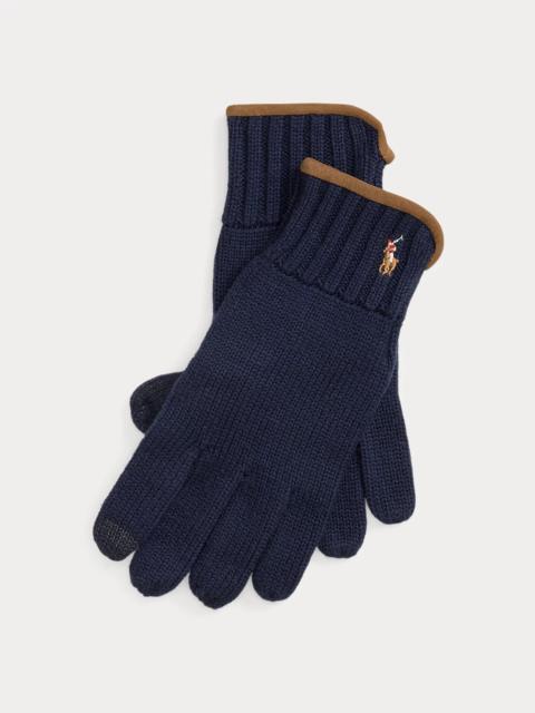 Polo Ralph Lauren Suede-Trim Wool Touch-Screen Gloves