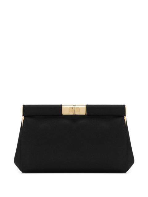 Dolce & Gabbana black Marlene small satin clutch bag