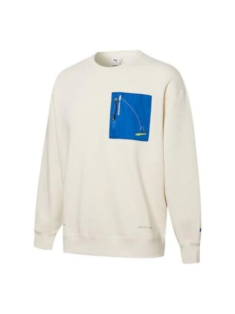 PUMA PUMA X Roaringwild Pocket Crew Neck Sweatshirt 'White Blue' 532596-73