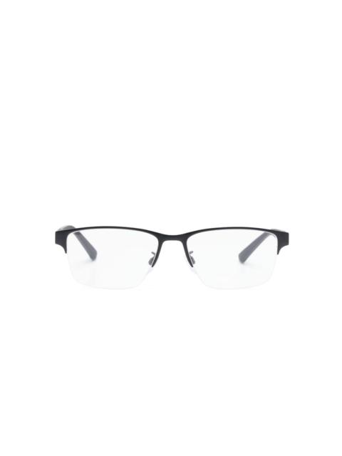 EMPORIO ARMANI logo-engraved rectangle-frame glasses