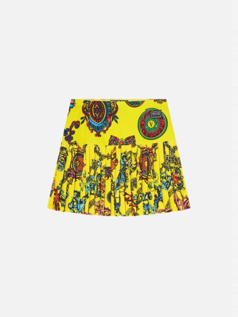 VERSACE JEANS COUTURE Regalia Print Pleated Skirt