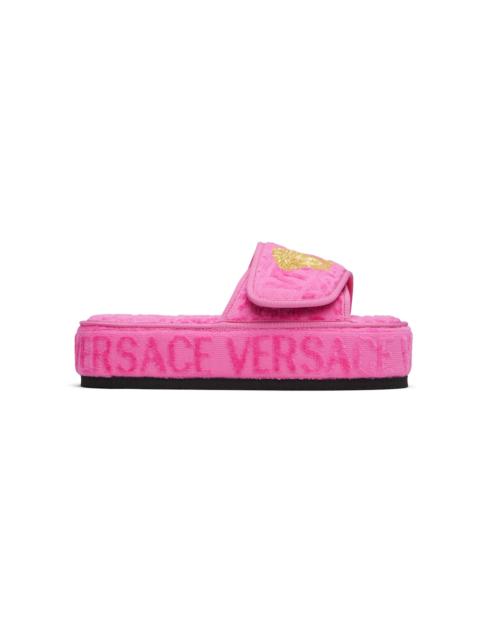VERSACE Pink 'I Heart Baroque' Slippers