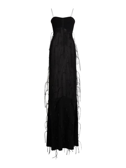 JACQUEMUS Fino Fringed Gown black